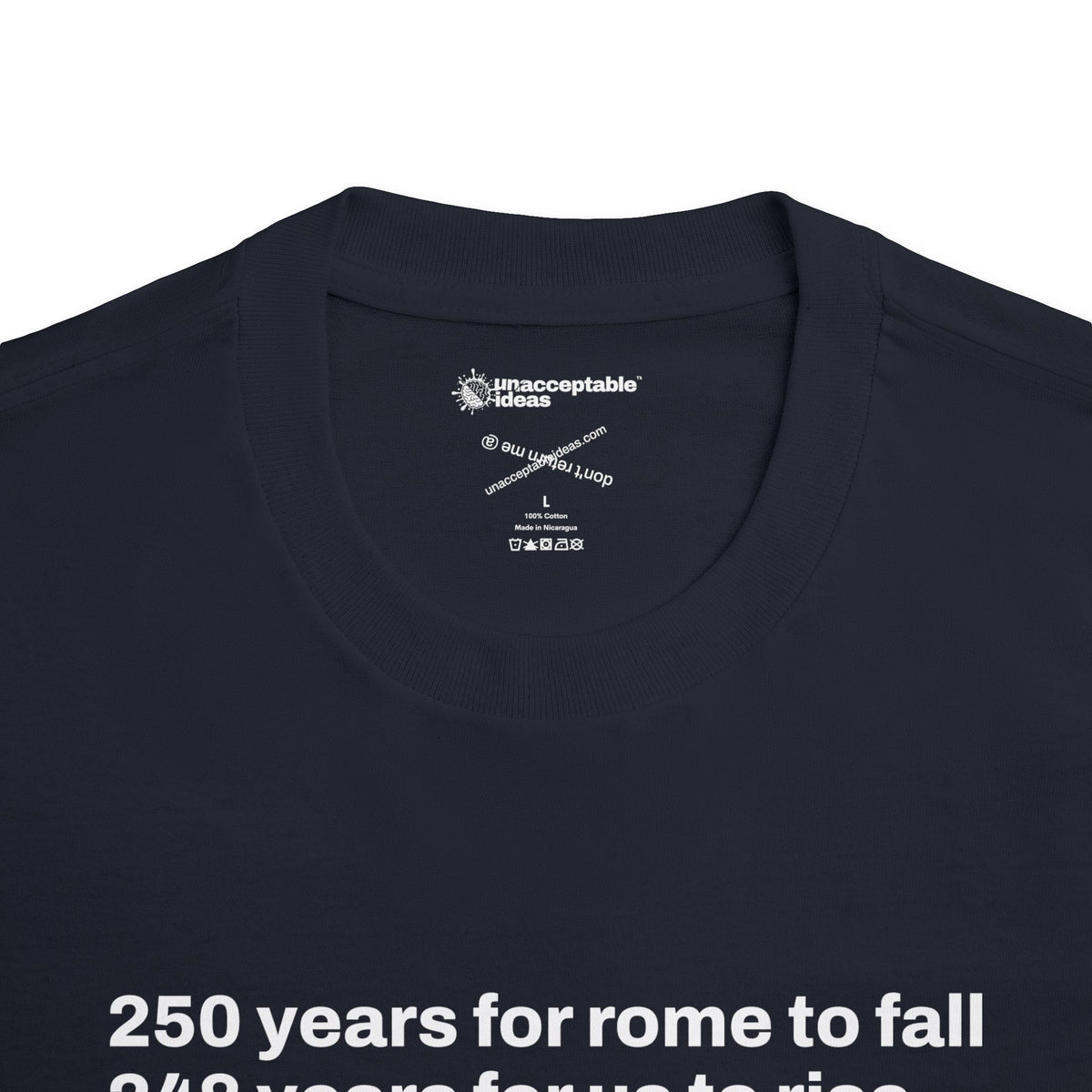 250 years for rome to fall, 248 years for us to rise