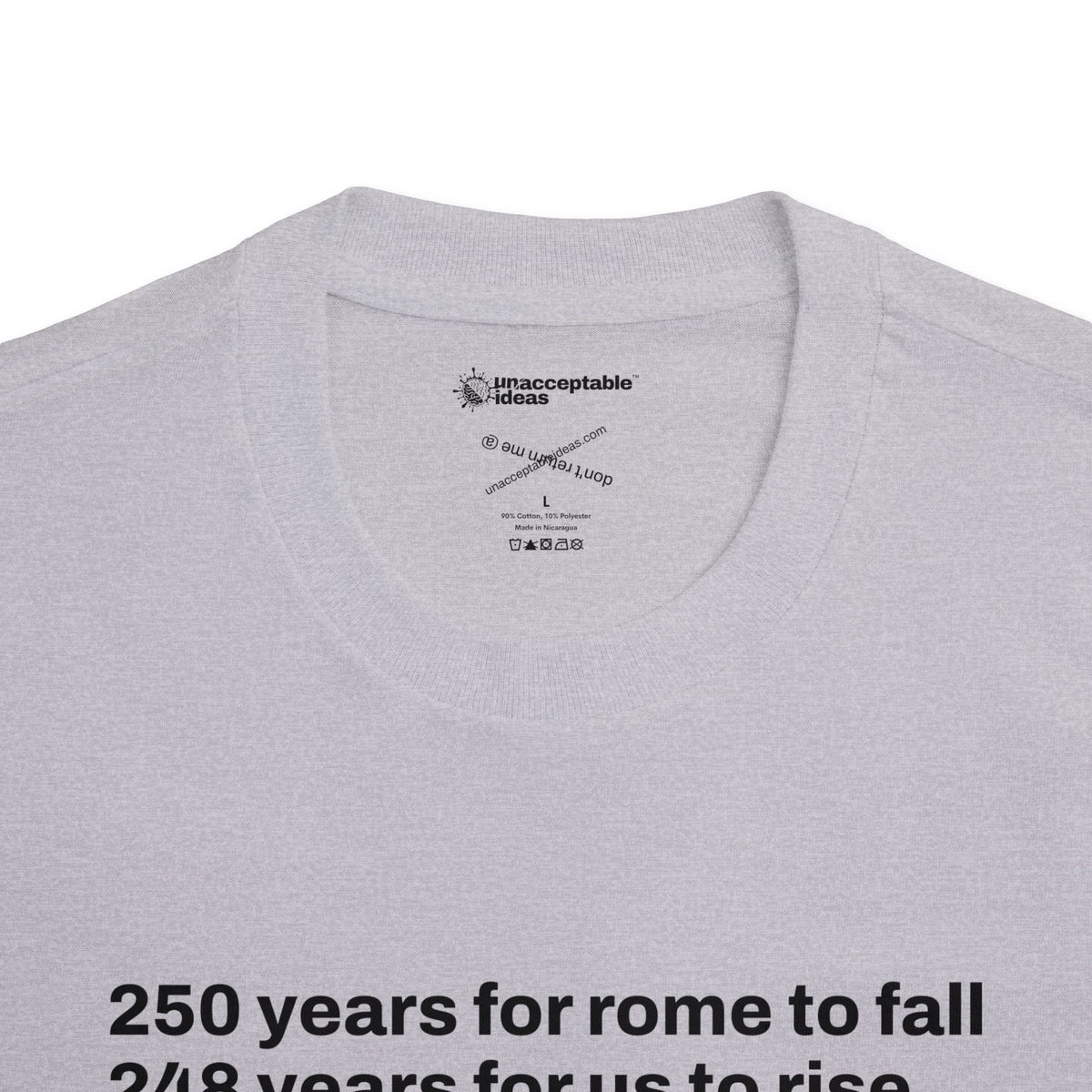 250 years for rome to fall, 248 years for us to rise